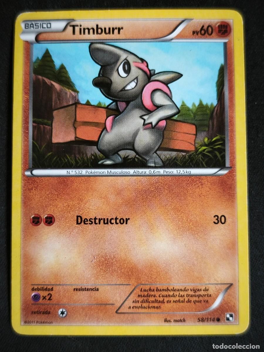 Trading Cards: Cromo-carta-Trading Card Pokemon Timburr estado muy bueno