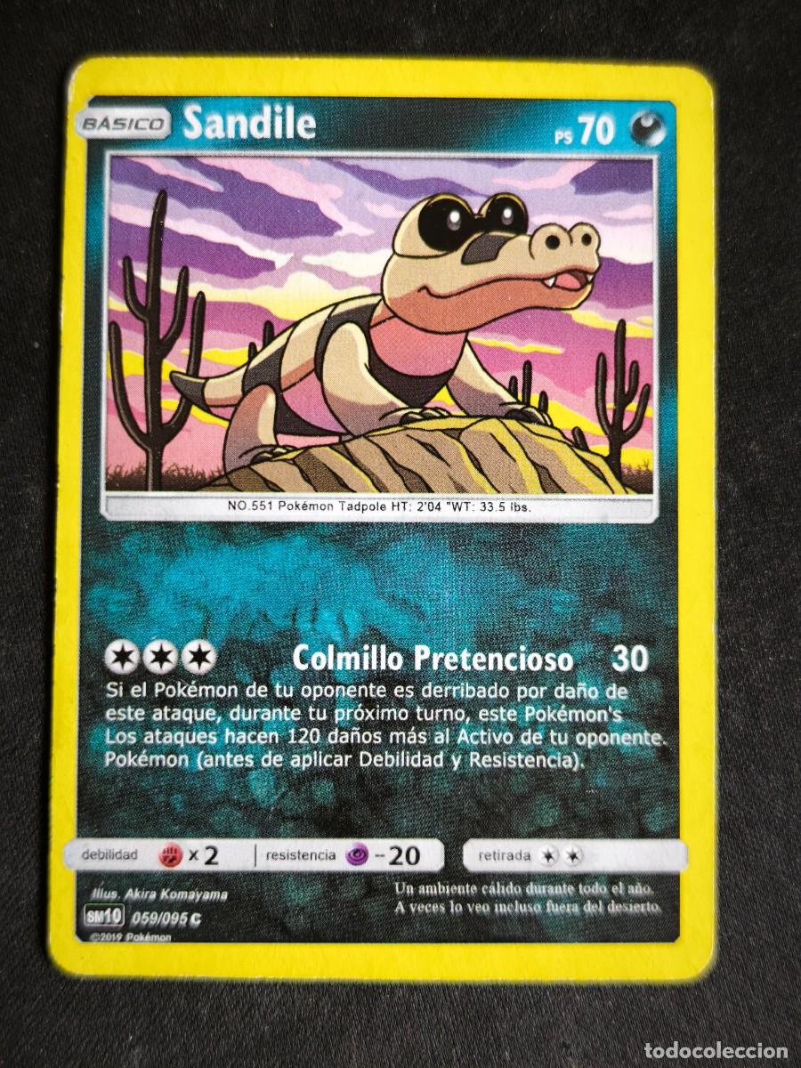 Trading cards: Cromo-carta-Trading Card Pokemon Sandile estado muy bueno