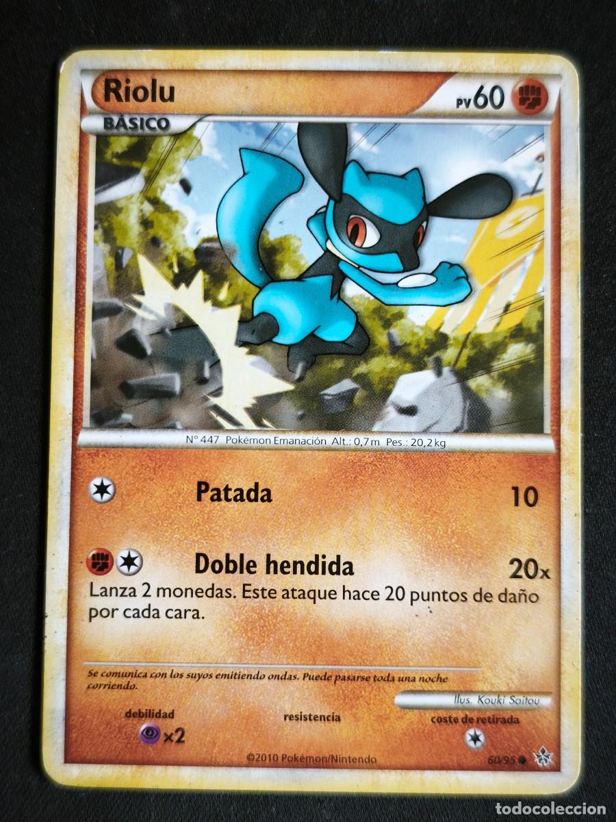Trading cards: Cromo-carta-Trading Card Pokemon Riolu estado muy bueno