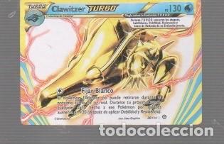 Trading cards: CROMO DE POK&Eacute;MON DE TURBO CLAWITZER PS 130 35/114 A&Ntilde;O 2016