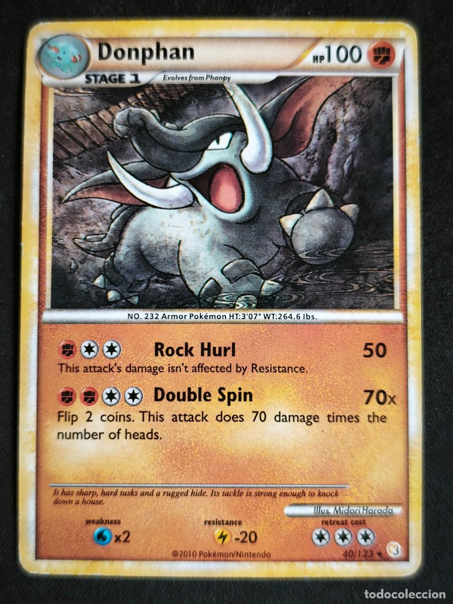 Trading cards: Cromo-carta-Trading Card Pokemon Donphan estado muy bueno
