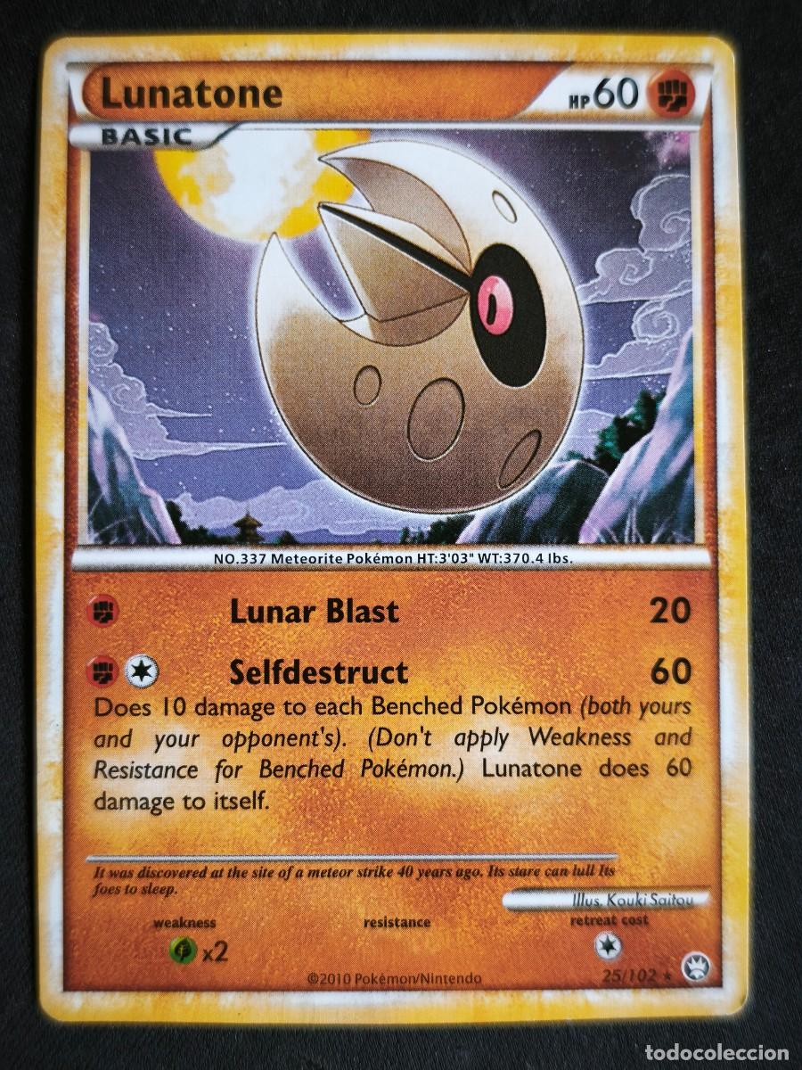 Trading cards: Cromo-carta-Trading Card Pokemon Lunatone estado muy bueno