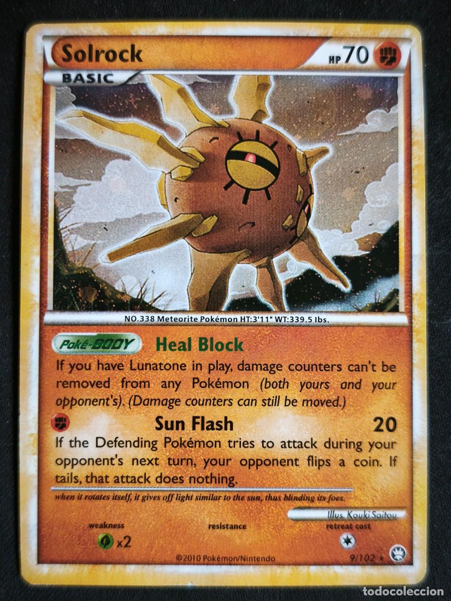 Trading cards: Cromo-carta-Trading Card Pokemon Solrock estado muy bueno
