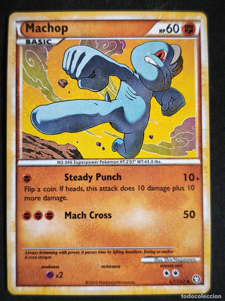 Trading cards: Cromo-carta-Trading Card Pokemon Machop estado muy bueno