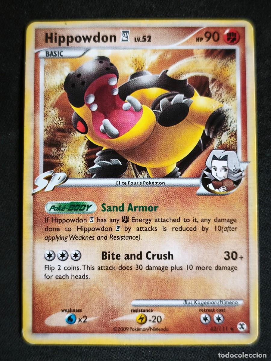 Trading cards: Cromo-carta-Trading Card Pokemon Hippowdon estado muy bueno