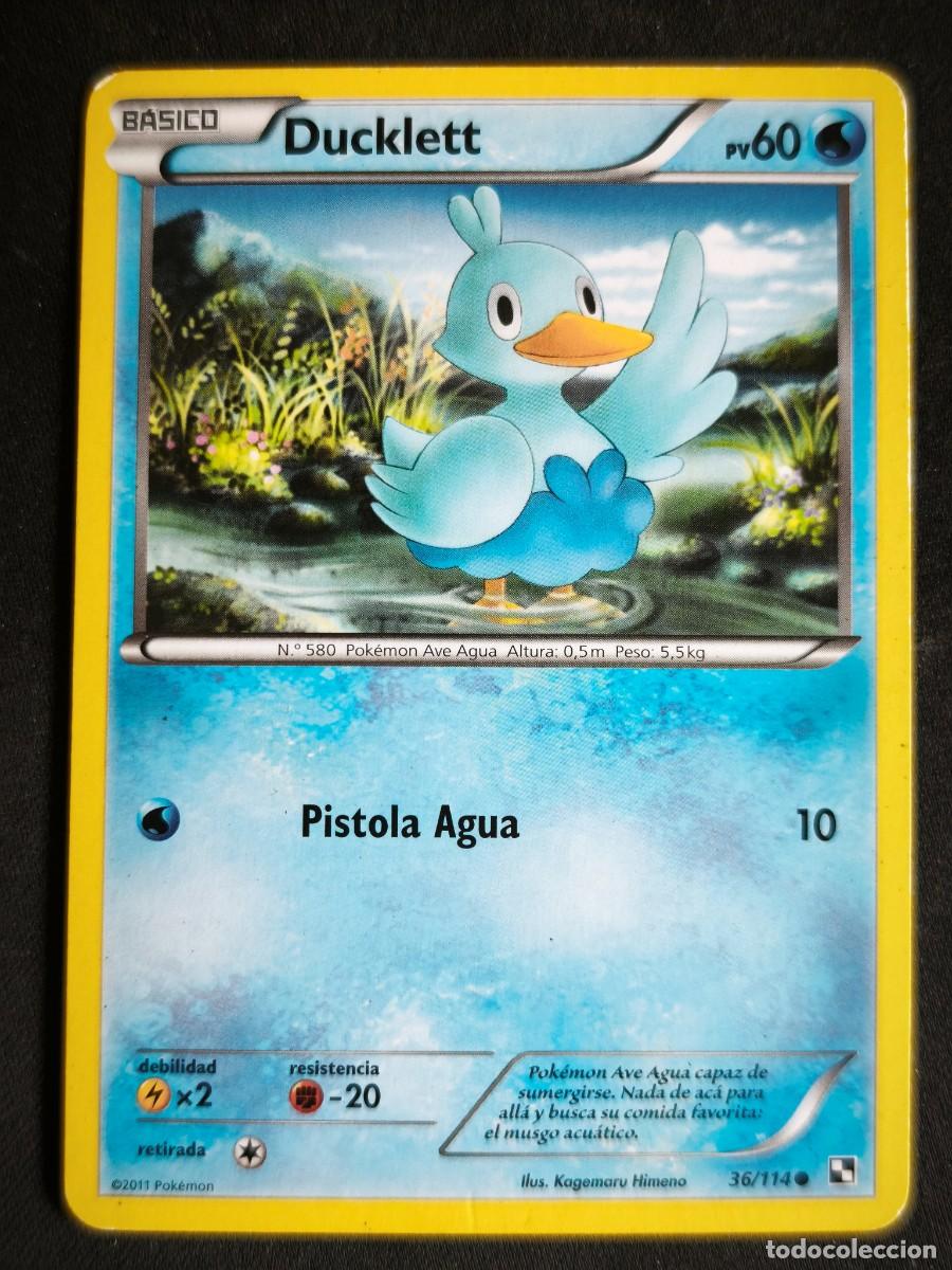 Trading cards: Cromo-carta-Trading Card Pokemon Ducklett estado muy bueno