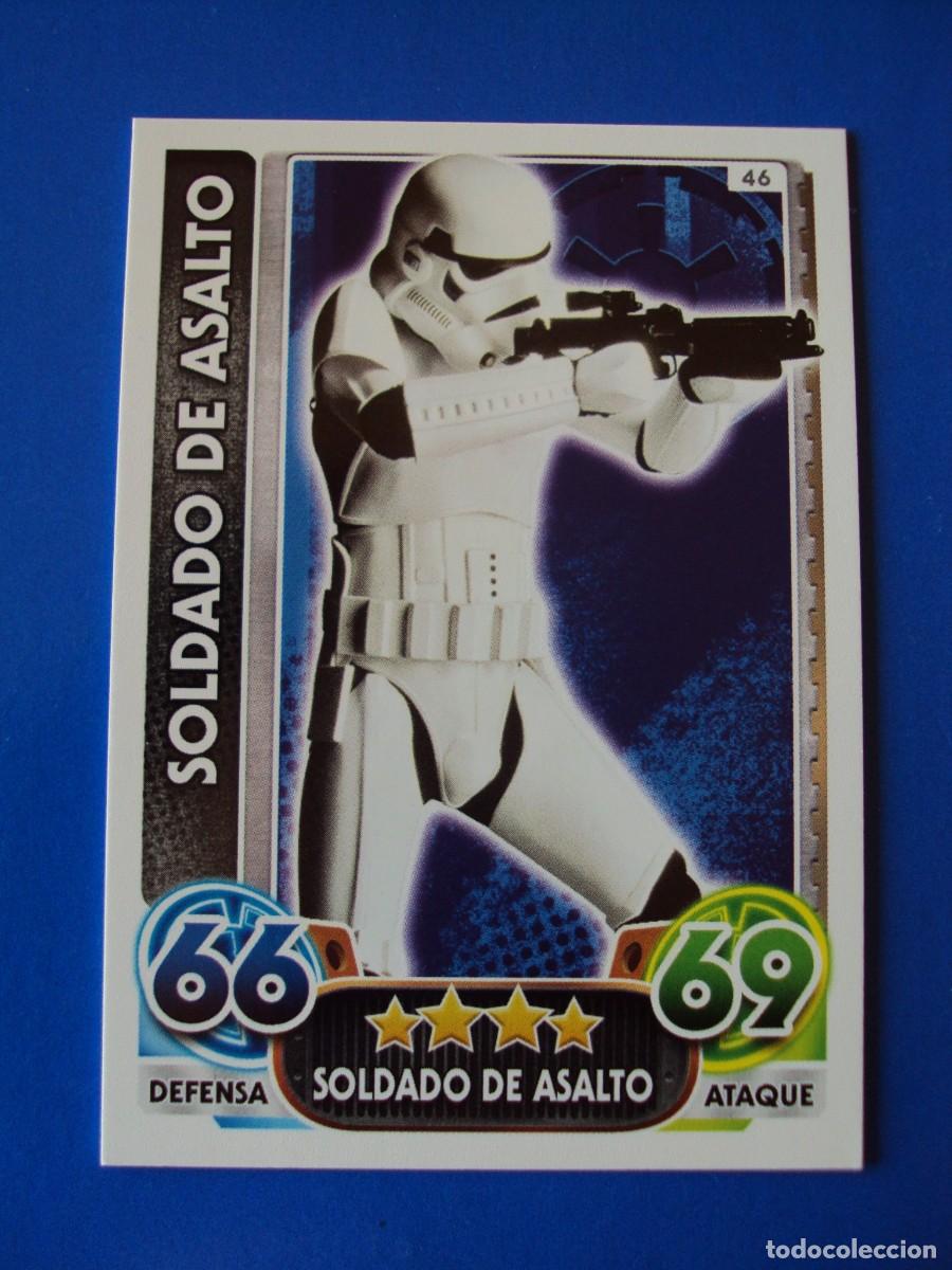 Trading cards: N&ordm; 46 SOLDADO ASALTO STAR WARS EL DESPERTAR DE LA FUERZA FORCE ATTAX AWAKENS 2015 TOPPS CROMO NUEVO