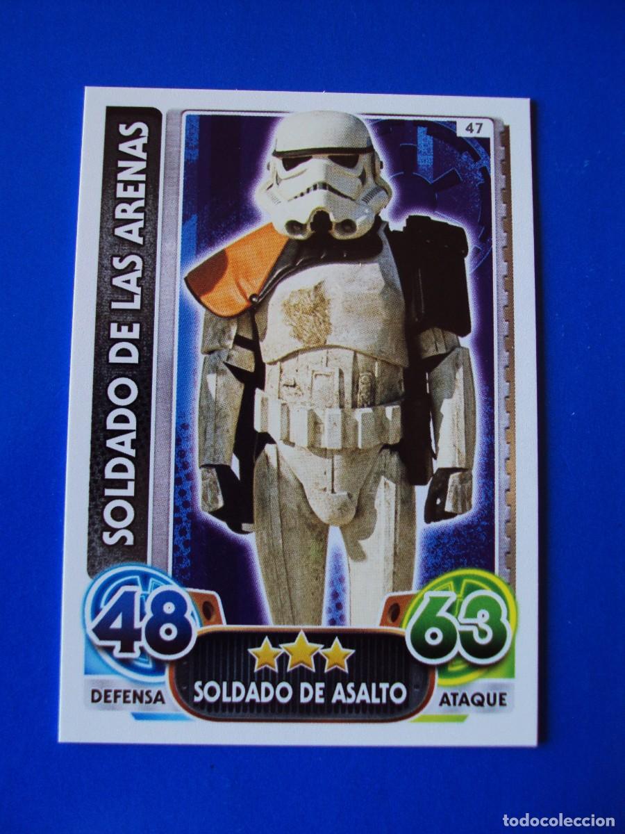 Trading cards: N&ordm; 47 SOLDADO ARENAS STAR WARS EL DESPERTAR DE LA FUERZA FORCE ATTAX AWAKENS 2015 TOPPS CROMO NUEVO