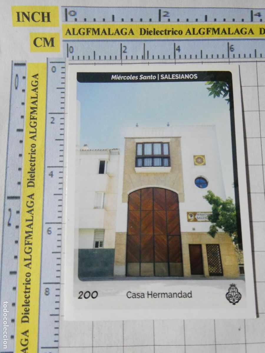 Trading cards: TARJETA TRADING CARD CROMO RELIGIOSO SEMANA SANTA M&Aacute;LAGA. HOLY CARDS. 200 SALESIANOS CASA HDAD
