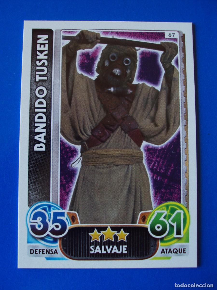 Trading cards: N&ordm; 67 BANDIDO TUSKEN STAR WARS EL DESPERTAR DE LA FUERZA FORCE ATTAX AWAKENS 2015 TOPPS CROMO NUEVO