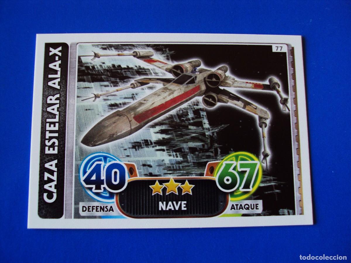 Trading cards: N&ordm; 77 CAZA ALA-X STAR WARS EL DESPERTAR DE LA FUERZA FORCE ATTAX AWAKENS 2015 TOPPS CROMO NUEVO
