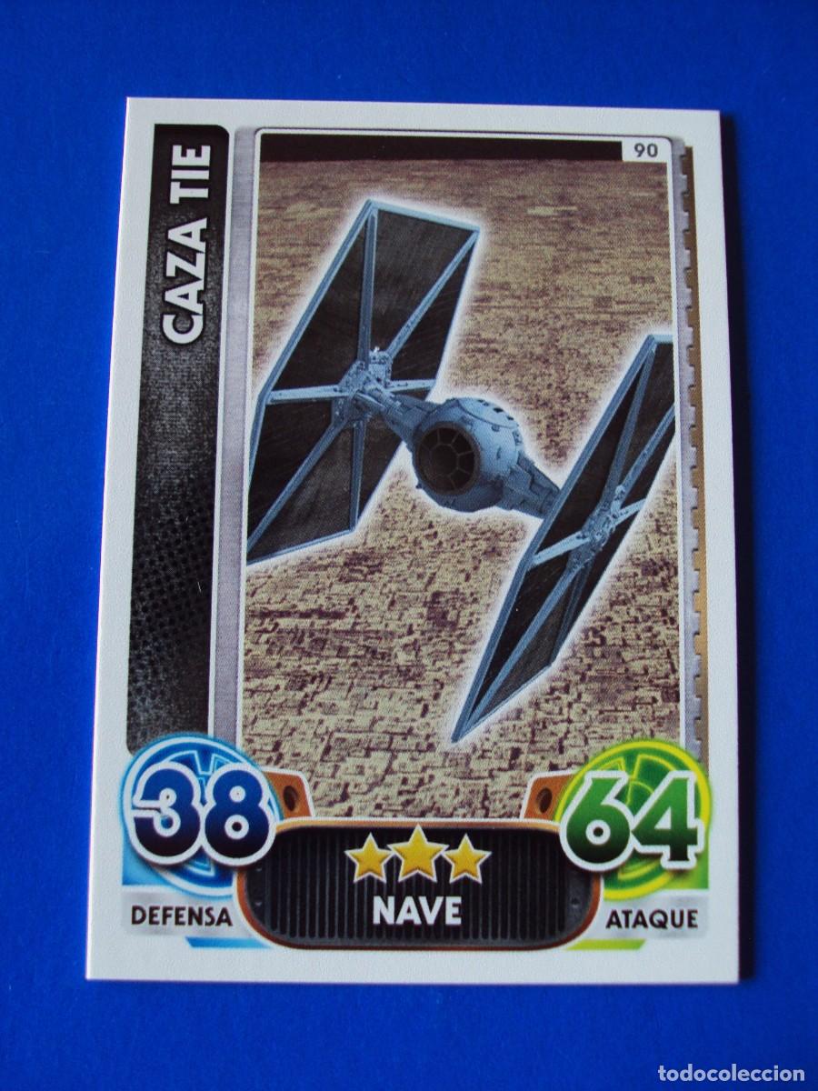 Trading cards: N&ordm; 90 CAZA TIE STAR WARS EL DESPERTAR DE LA FUERZA FORCE ATTAX AWAKENS 2015 TOPPS CROMO NUEVO