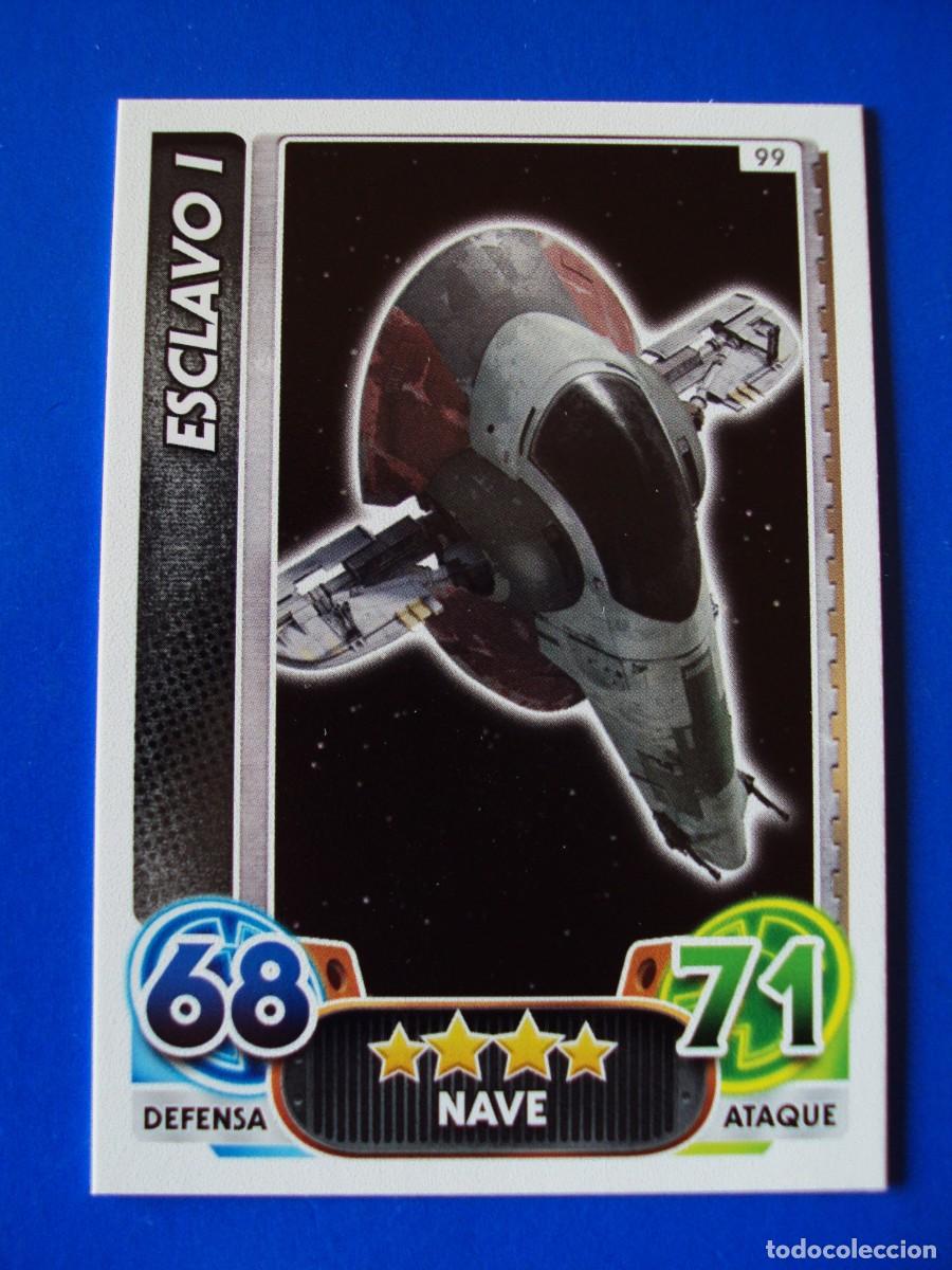 Trading cards: N&ordm; 99 ESCLAVO I STAR WARS EL DESPERTAR DE LA FUERZA FORCE ATTAX AWAKENS 2015 TOPPS CROMO NUEVO