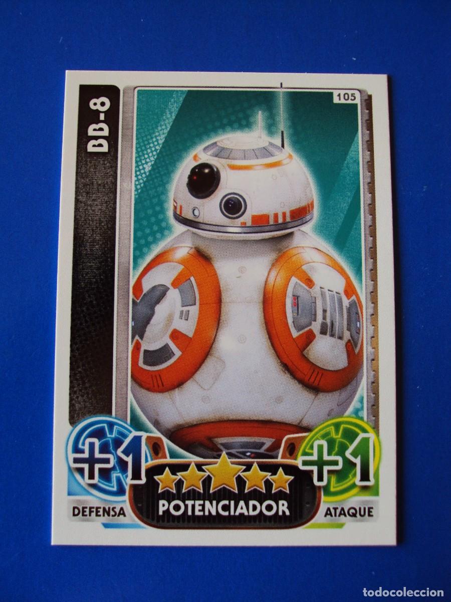 Trading cards: N&ordm; 105 BB-8 STAR WARS EL DESPERTAR DE LA FUERZA FORCE ATTAX AWAKENS 2015 TOPPS CROMO NUEVO