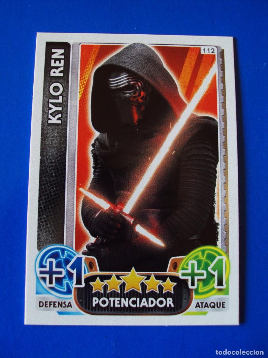 Trading cards: N&ordm; 112 KYLO REN STAR WARS EL DESPERTAR DE LA FUERZA FORCE ATTAX AWAKENS 2015 TOPPS CROMO NUEVO