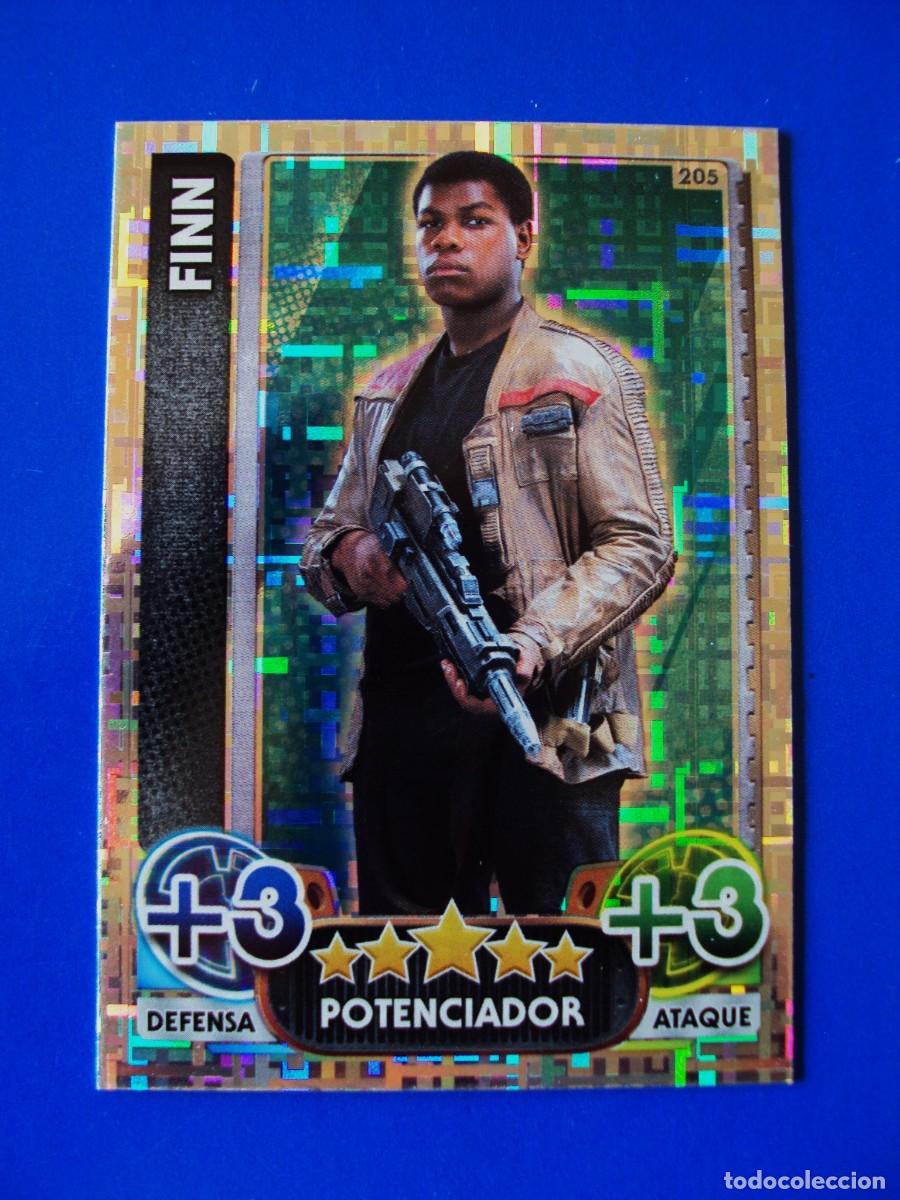 Trading cards: N&ordm; 205 FINN STAR WARS EL DESPERTAR DE LA FUERZA FORCE ATTAX AWAKENS 2015 TOPPS CROMO NUEVO