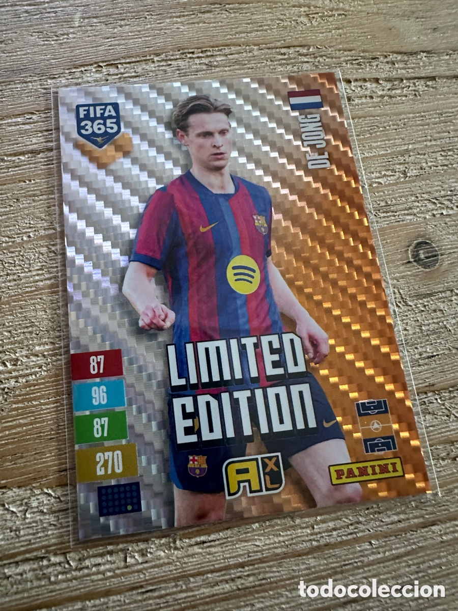 Trading cards: DE JONG FC BARCELONA LIMITED EDITION FIFA 365 2027 PANINI ADRENALYN XL
