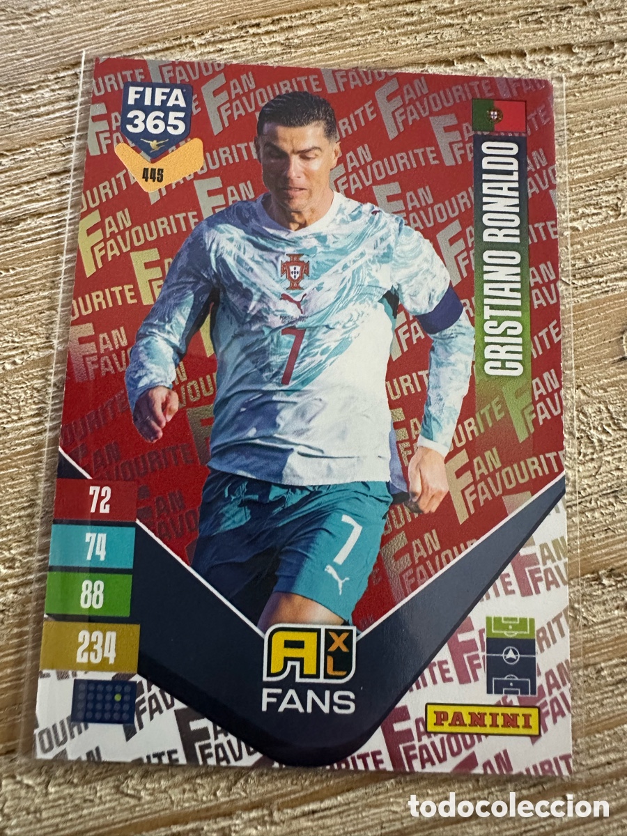 Trading cards: CRISTIANO RONALDO PORTUGAL FAN FAVOURITE 445 PARALLEL ROJO RED FIFA 365 2027 PANINI ADRENALYN XL