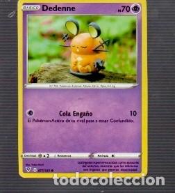 Cartas Colecion&aacute;veis: CROMO DE POK&Eacute;MON DE B&Aacute;SICO DEDENNE PS 70 D 077/185 N&ordm;702