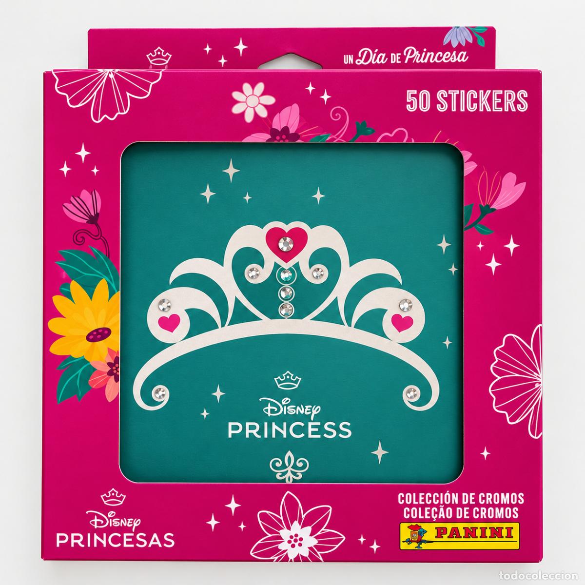 Trading cards: Panini Disney Princesas Un dia de Princesa tin box 50 stickers