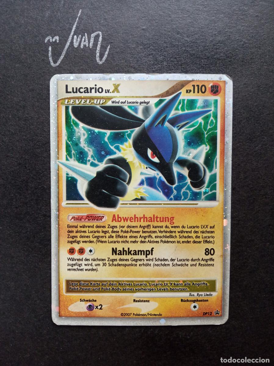 Trading cards: POKEMON &reg; LUCARIO LV X HOLO DEUTSCH BLACK STAR PROMO DP 12 DIAMOND & PEARL 2007 2008 NINTENDO 07 08