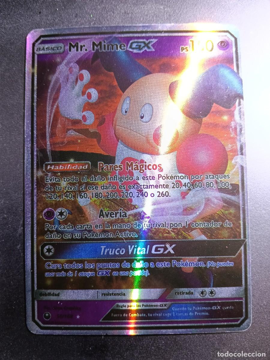Trading cards: CROMO CARTA Mr. MIME GX 56/168 PARES MAGICOS AVERIA BRILLANTE POKEMON 2017