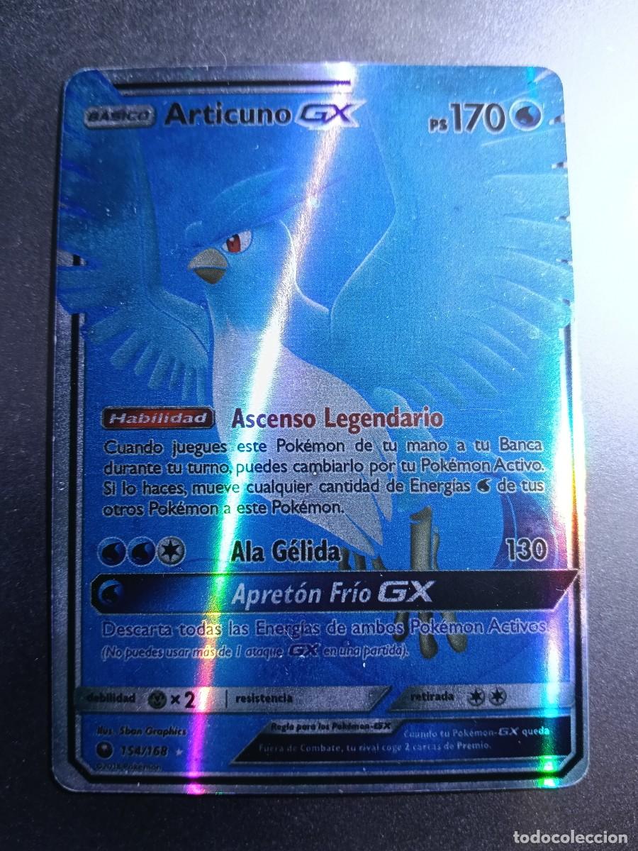 Trading cards: CROMO CARTA ARTICUNO GX 154/168 ALA GELIDA ASCENSO LEGENDARIO BRILLANTE POKEMON 2017