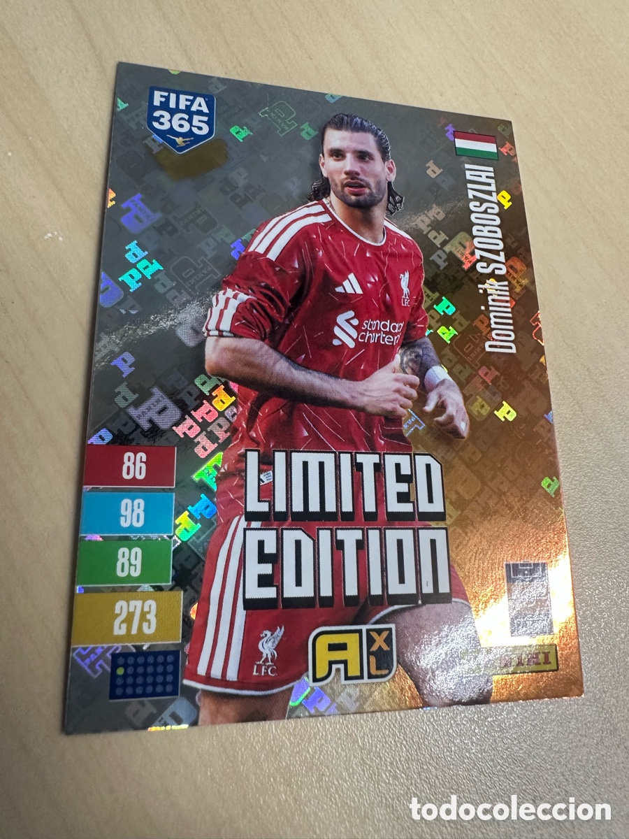 Trading cards: DOMINIK SZOBOSZLAI LIVERPOOL LIMITED EDITION FIFA 365 2027 PANINI ADRENALYN XL