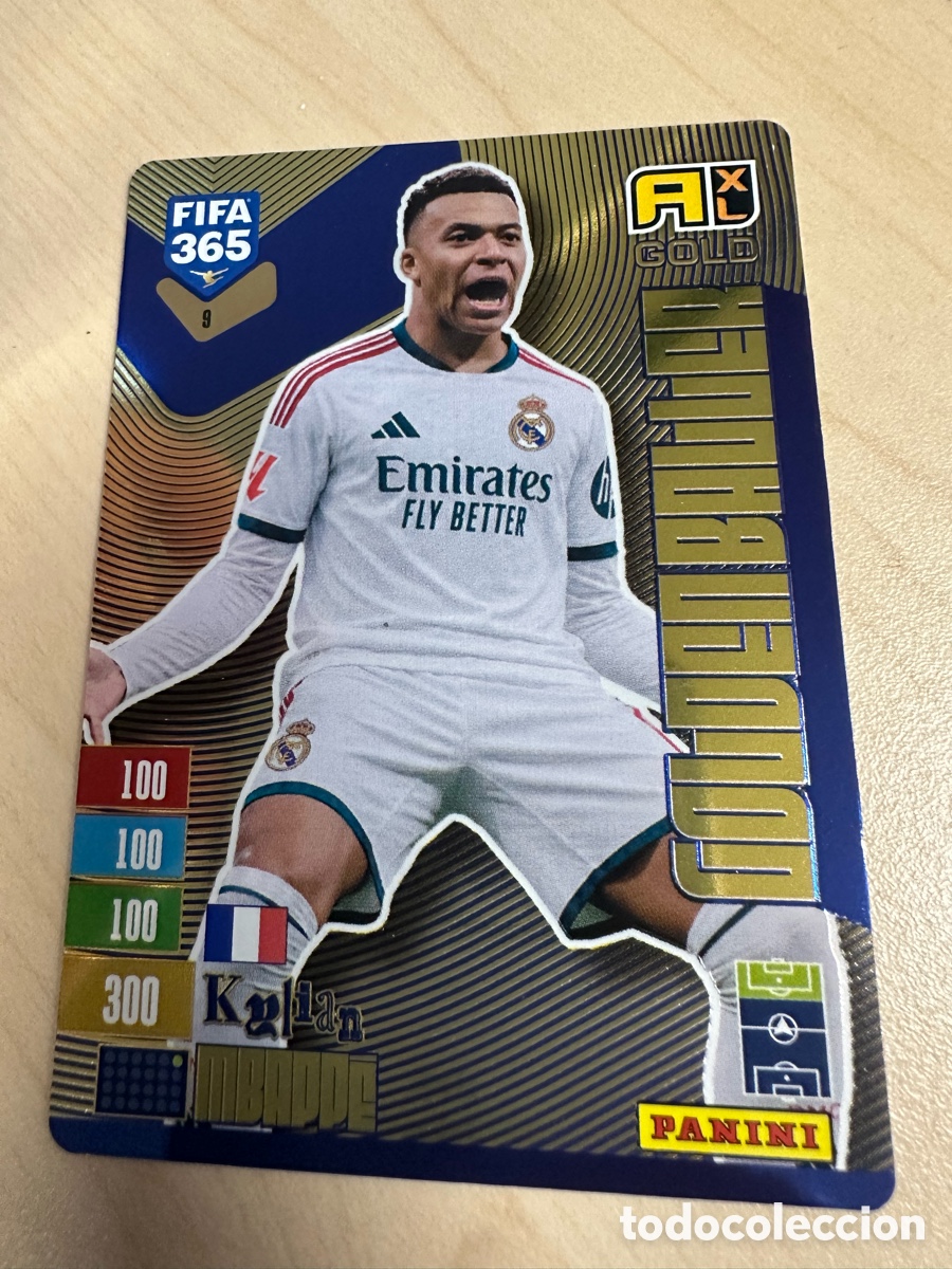 Trading cards: KYLIAN MBAPPE REAL MADRID GOLDEN BALLER GOLD 9 FIFA 365 2027 PANINI ADRENALYN XL