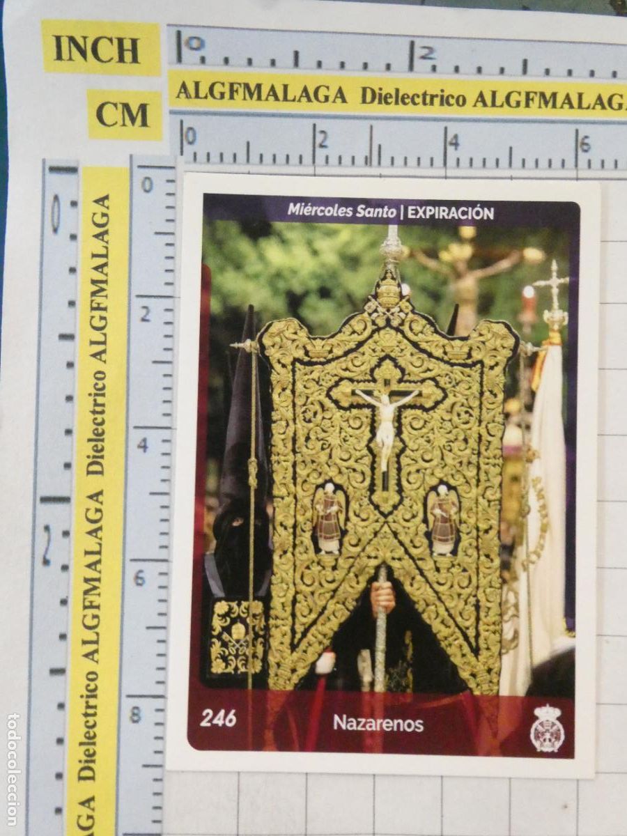 Trading cards: TARJETA TRADING CARD CROMO RELIGIOSO SEMANA SANTA M&Aacute;LAGA. HOLY CARDS 246 EXPIRACI&Oacute;N NAZARENOS