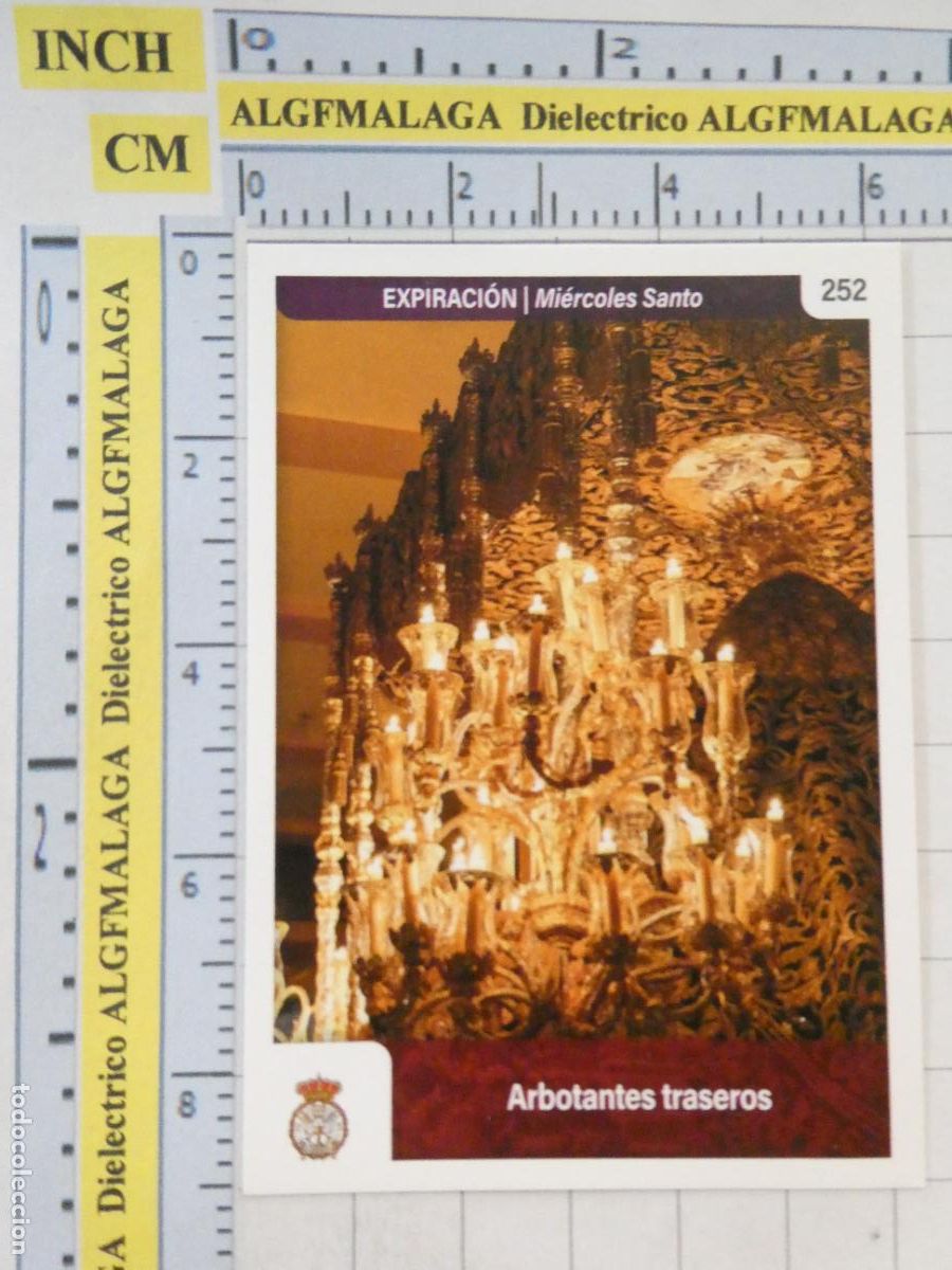 Trading cards: TARJETA TRADING CARD CROMO RELIGIOSO SEMANA SANTA M&Aacute;LAGA. HOLY CARDS 252 EXPIRACI&Oacute;N ARBOTANTES