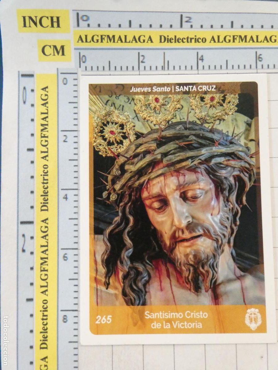 Trading cards: TARJETA TRADING CARD CROMO RELIGIOSO SEMANA SANTA M&Aacute;LAGA. HOLY CARDS 265 SANTA CRUZ CRISTO