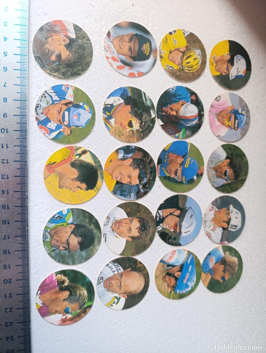 Trading cards: LOTE DE 20 TAZOS CICLISTAZOS DEL DIARIO AS COLECCION COMPLETA A&Ntilde;OS 90