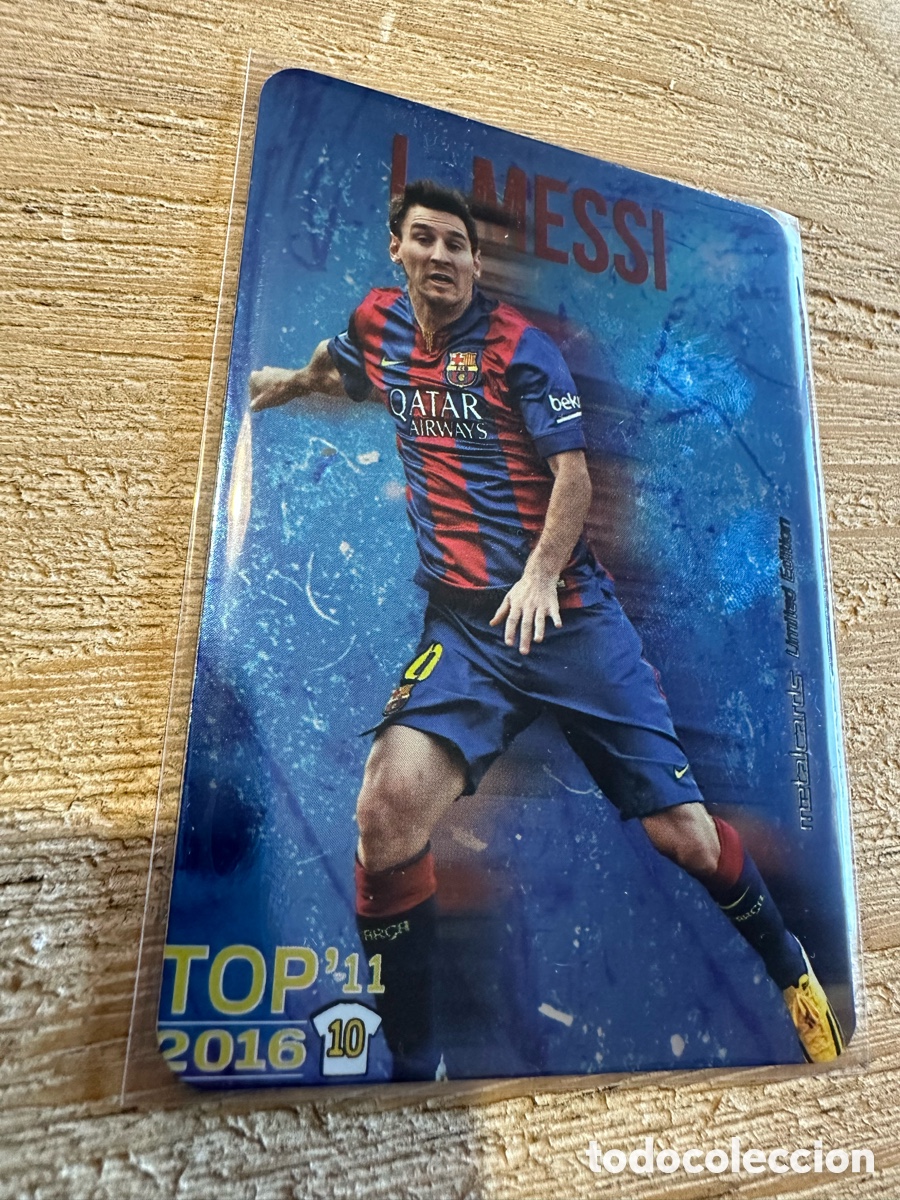 Trading cards: LIONEL MESSI FC BARCELONA TOP 11 BRILLO LISO MUNDICROMO 2016 15-16 15 16
