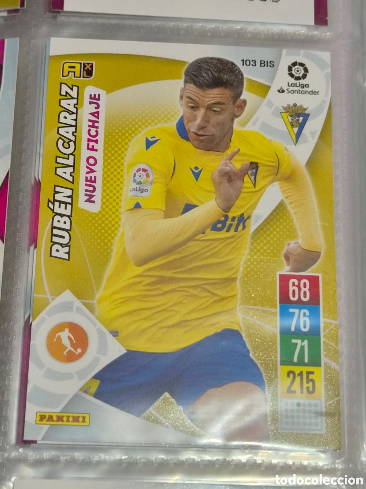 Trading cards: 103 BIS - RUB&Eacute;N ALCARAZ, C&Aacute;DIZ NUEVO FICHAJE ADRENALYN 2021-2022