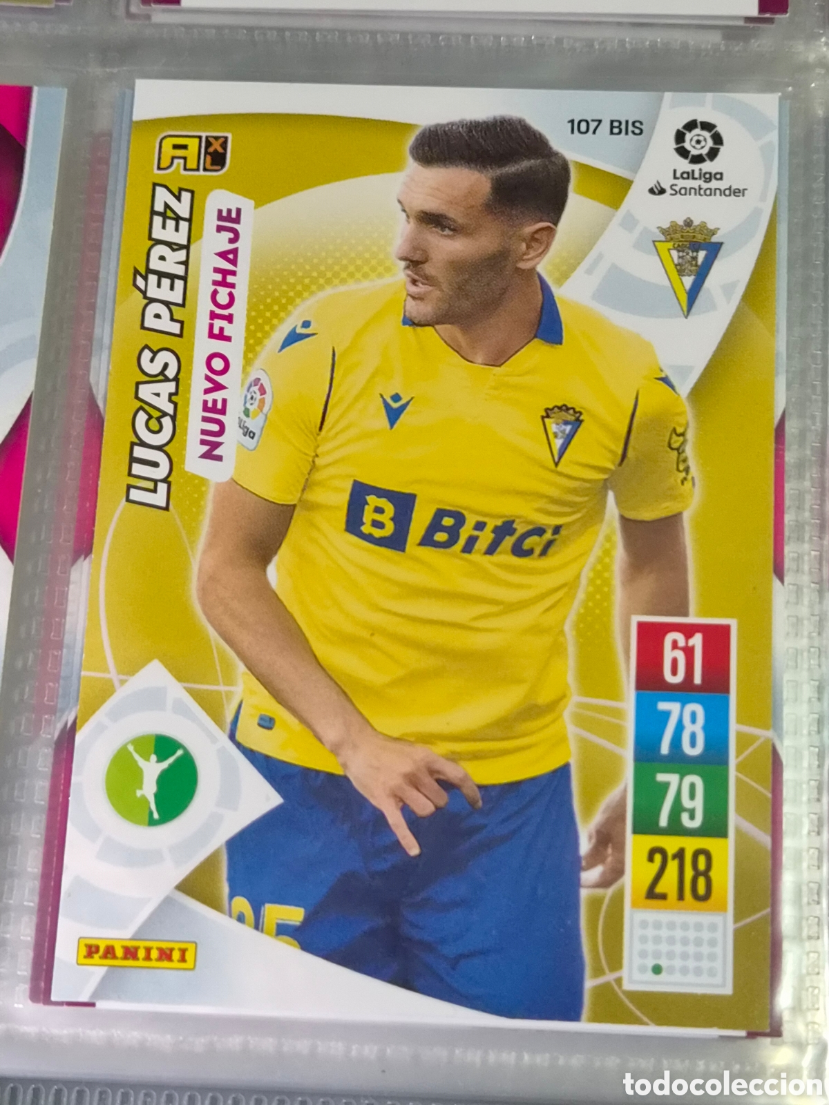 Trading cards: 107 BIS - LUCAS PEREZ, C&Aacute;DIZ NUEVO FICHAJE ADRENALYN 2021-2022