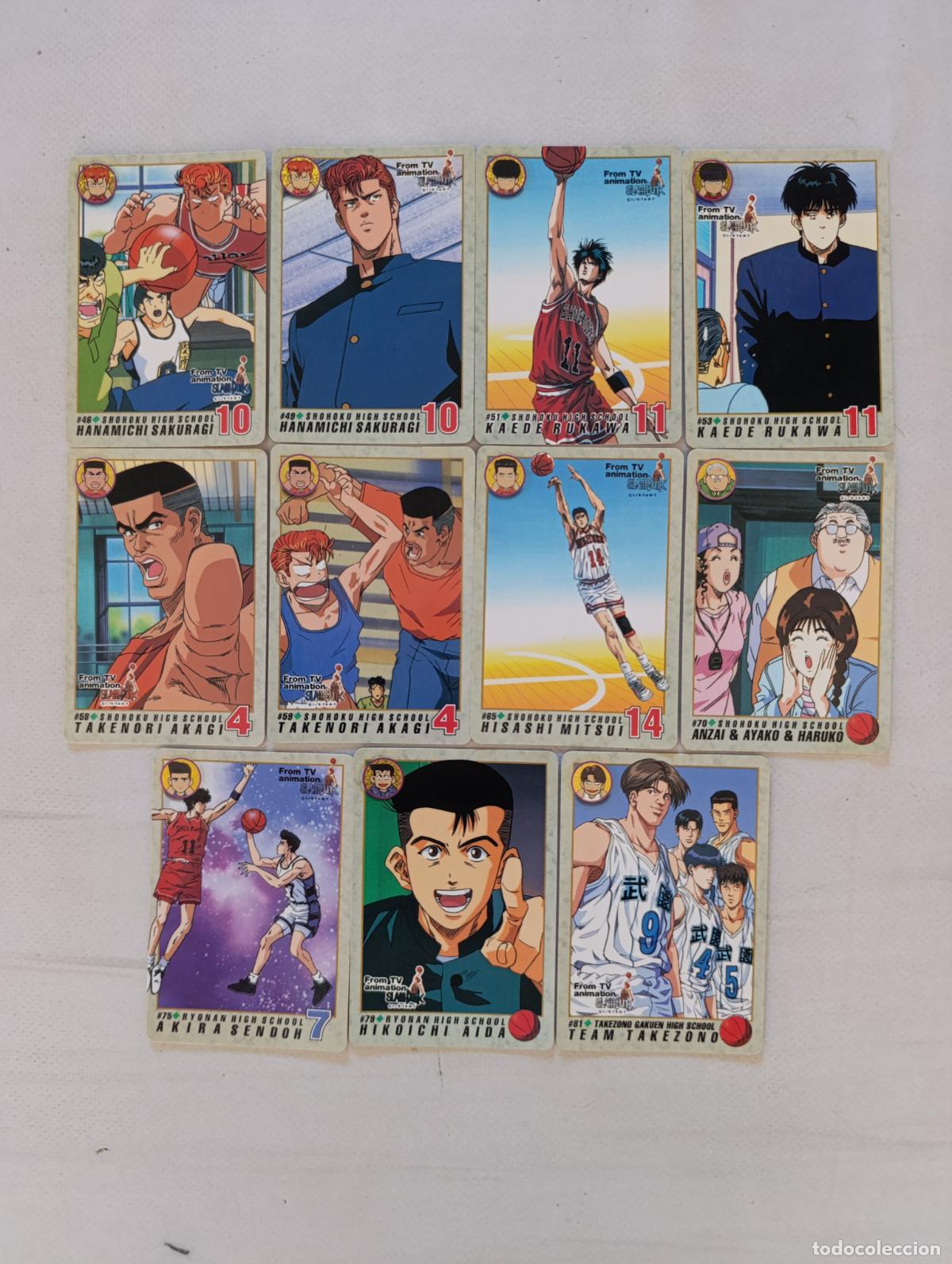 Trading cards: LOTE 11 SLAM DUNK CARDDASS TV ANIMATION - BANDAI 1994 - CARD / JAPON (E7Cw)