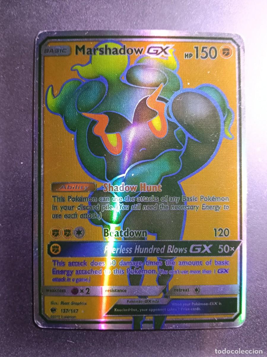Trading cards: CROMO CARTA MARSHADOW GX 137/147 BEATDOWN SHADOW HUNT BRILLANTE POKEMON 2017
