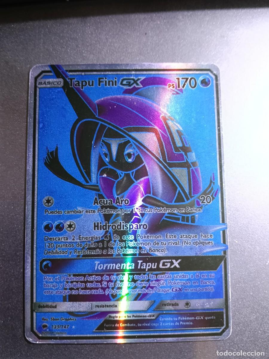 Trading cards: CROMO CARTA TAPU FINI GX 133/147 HIDRODISPARO ACUA ARO BRILLANTE POKEMON 2017