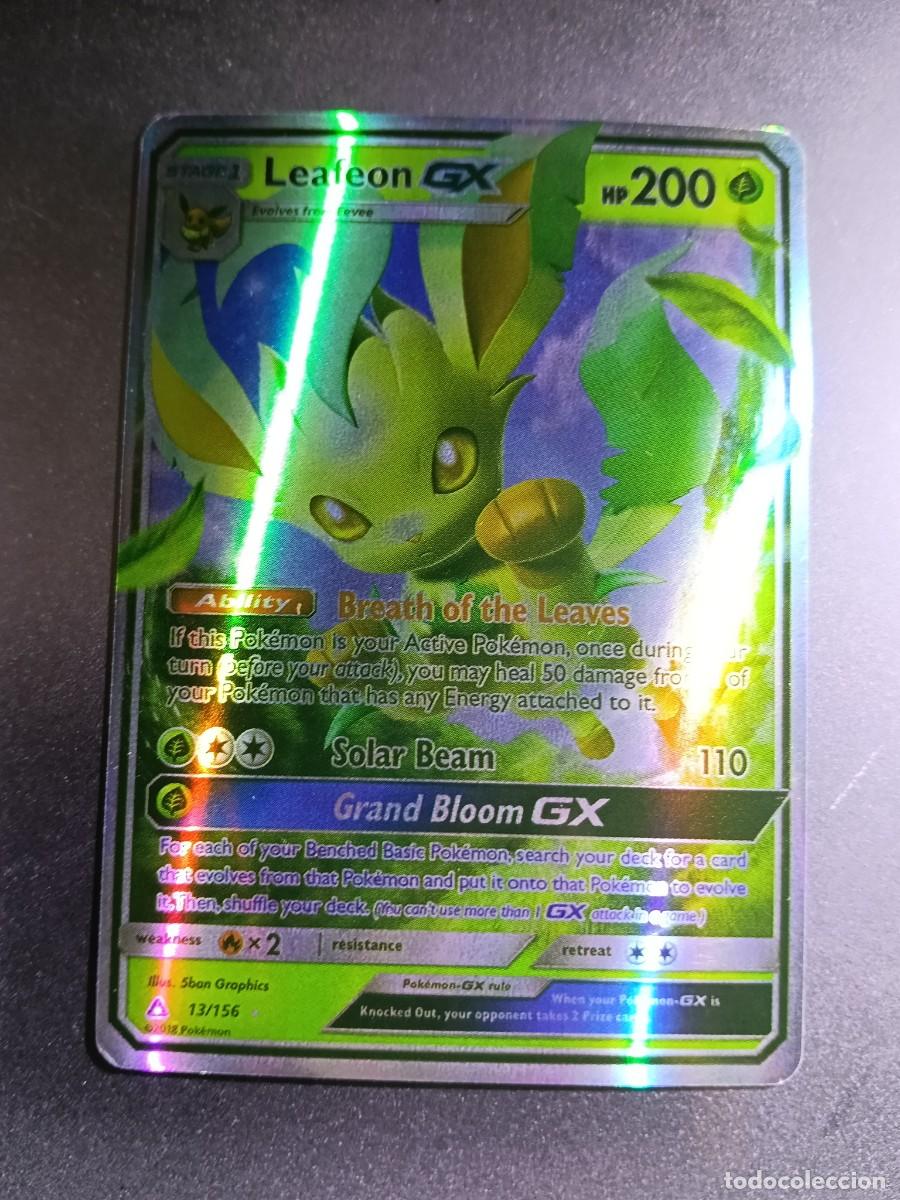 Trading cards: CROMO LEAFEON 13/156 SOLAR BEAM BREATH OF THE LEAVES BRILLANTE POKEMON 2017