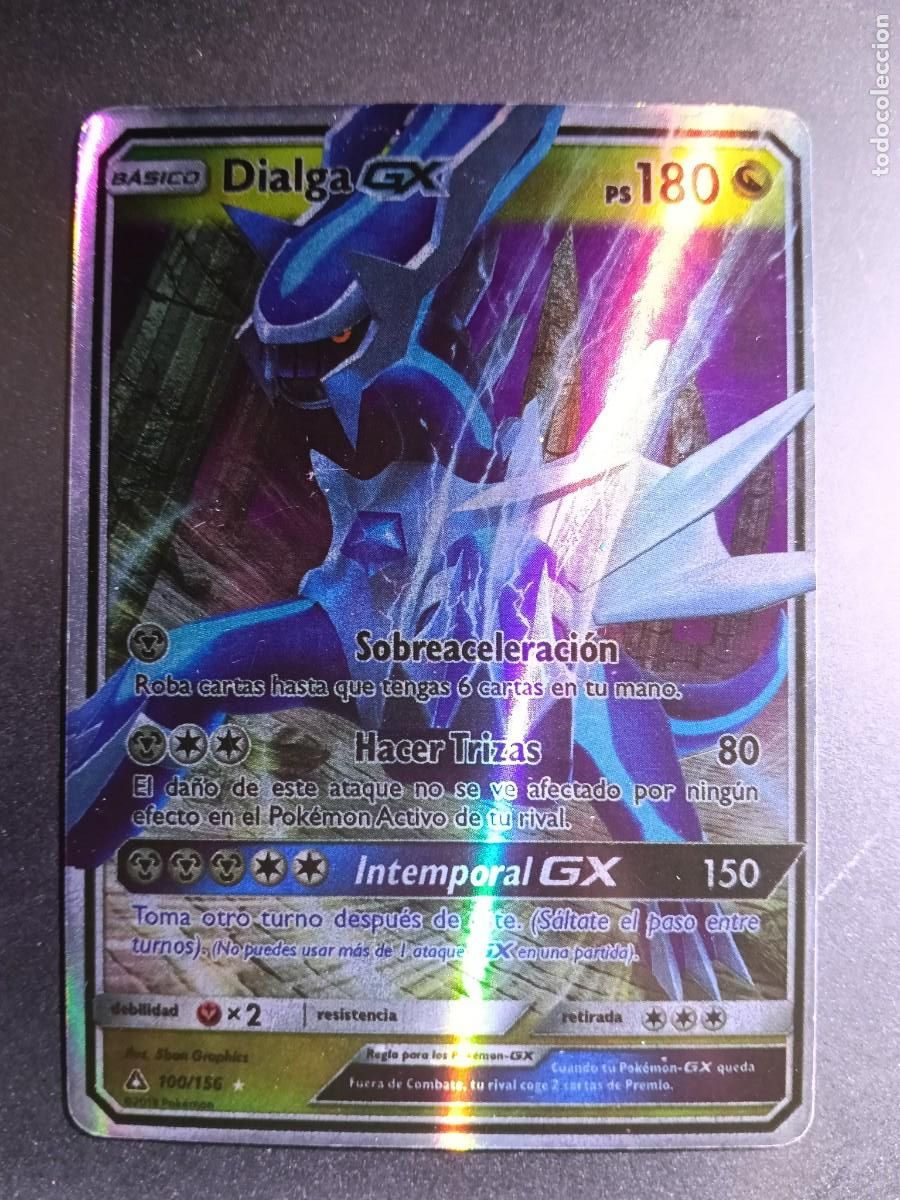 Trading cards: CROMO DIALGA 100/156 HACER TRIZAS SOBREACELERACION BRILLANTE POKEMON 2017