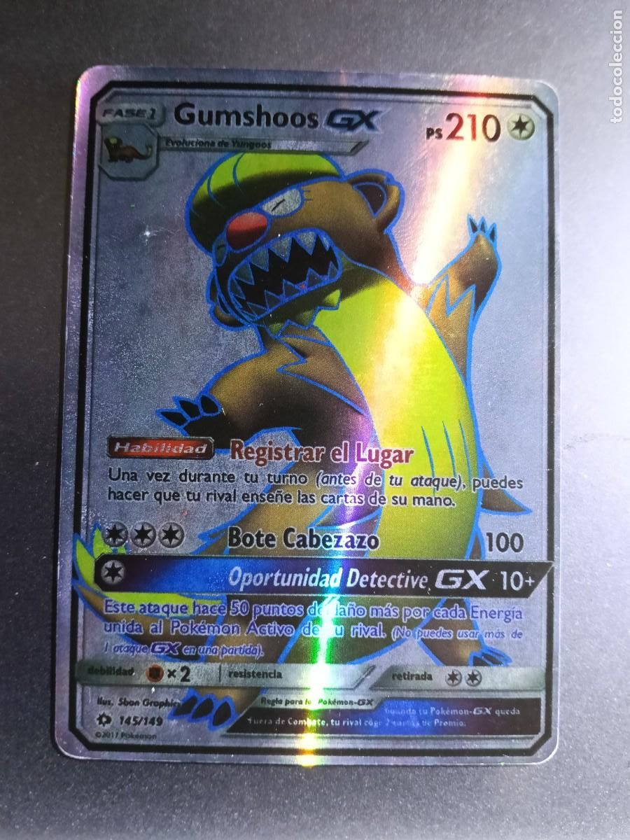 Trading cards: CROMO GUMSHOOS 145/149 REGISTRAR EL LUGAR BOTE CABEZAZO BRILLANTE POKEMON 2017