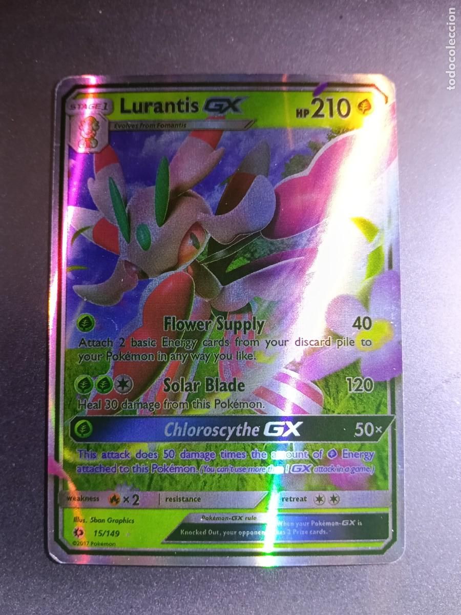 Trading cards: CROMO LURANTIS 15/149 FLOWER SUPPLY SOLAR BLADE BRILLANTE POKEMON 2017