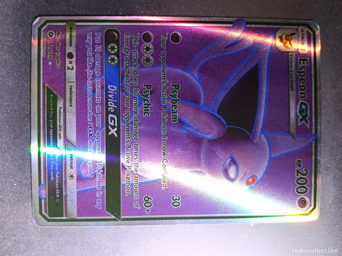 Trading cards: CROMO ESPEON 140/149 PSYBEAM PSYCHIC BRILLANTE POKEMON 2017