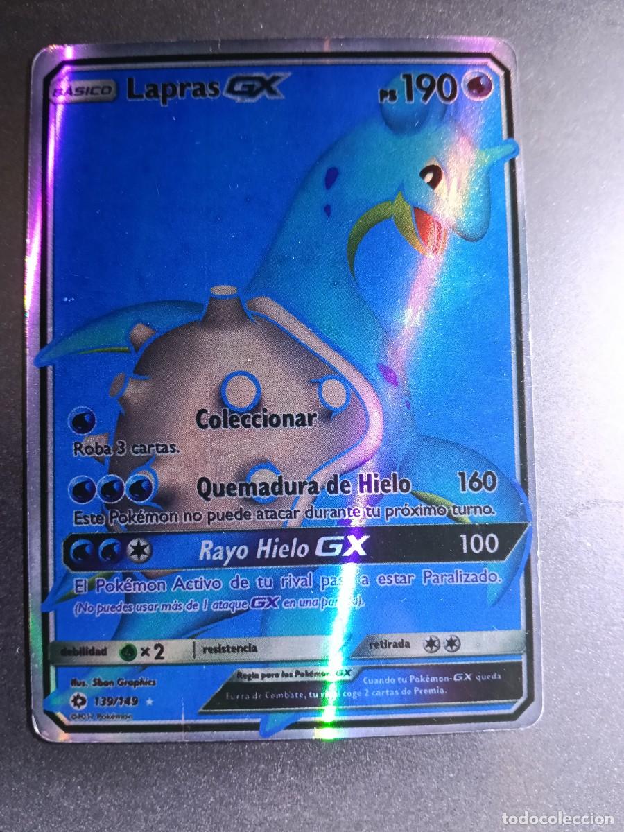 Trading cards: CROMO LAPRAS 139/149 COLECCIONAR QUEMADURA DE HIELO BRILLANTE POKEMON 2017