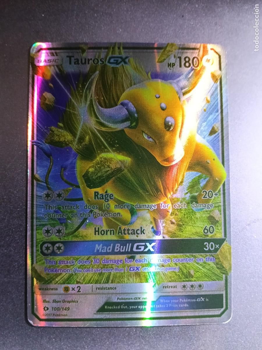 Trading cards: CROMO TAUROS 100/149 RAGE HORN ATTACK BRILLANTE POKEMON 2017