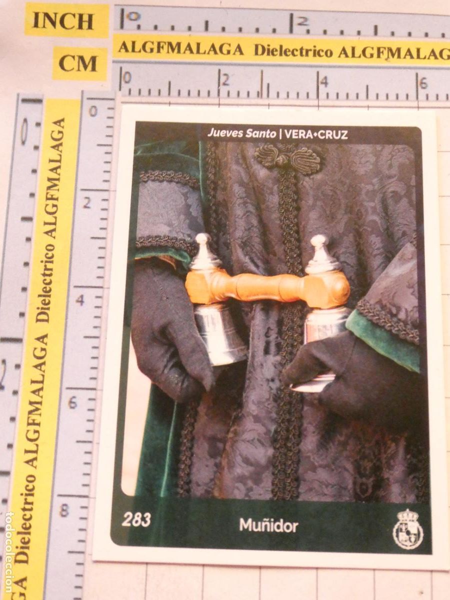 Trading cards: TARJETA TRADING CARD CROMO RELIGIOSO SEMANA SANTA M&Aacute;LAGA. HOLY CARDS 283 VERA CRUZ MU&Ntilde;IDOR