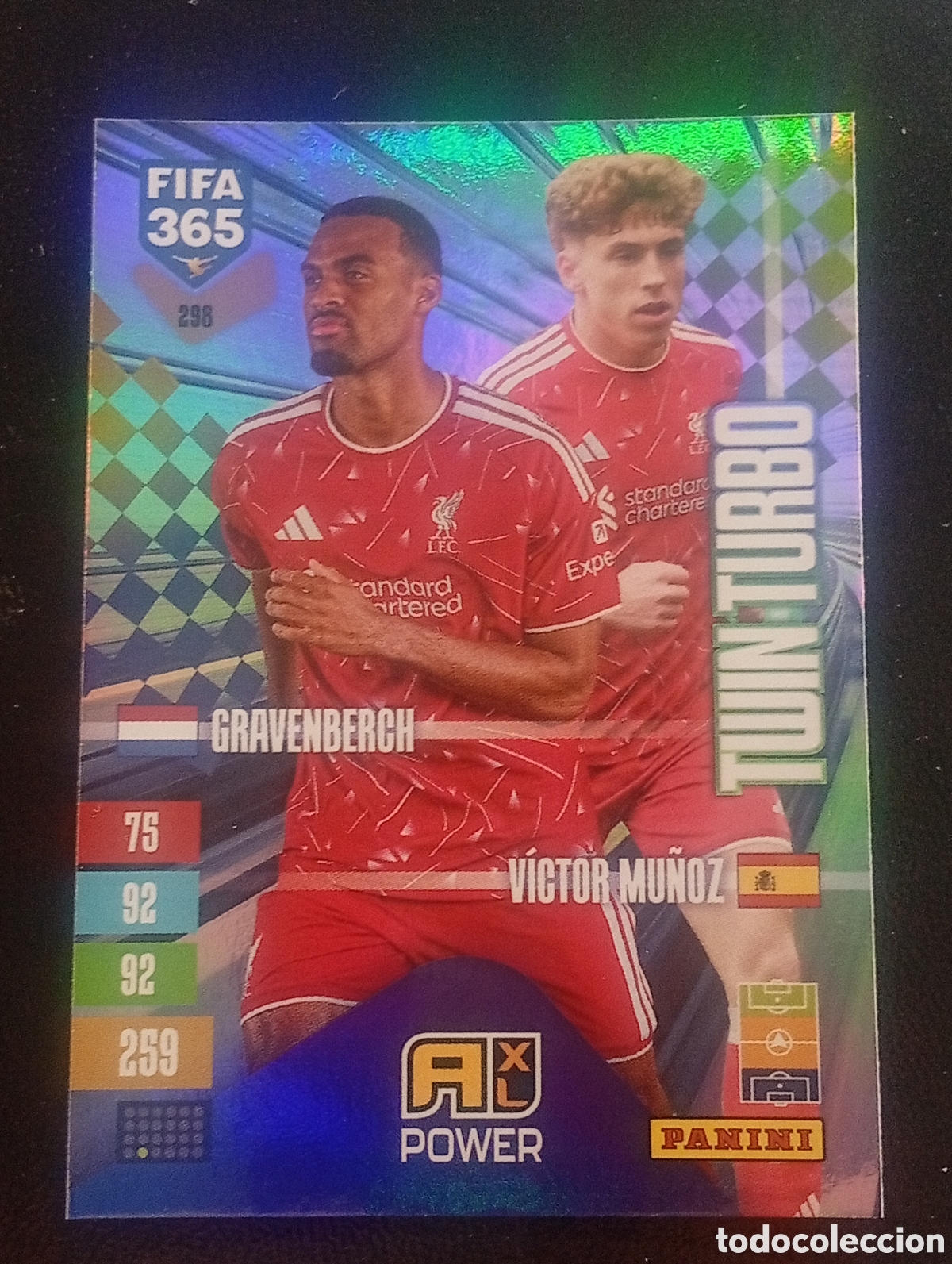 Trading cards: 298 twin GRAVENBERCH VICTOR MU&Ntilde;OZ LIVERPOOL PANINI FIFA 365 ADRENALYN CROMOS CARDS TOPPS MATCH ATTAX