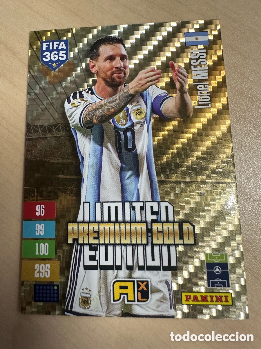 Trading cards: MESSI ARGENTINA LIMITED EDITION PREMIUM GOLD FIFA 365 2027 PANINI ADRENALYN XL
