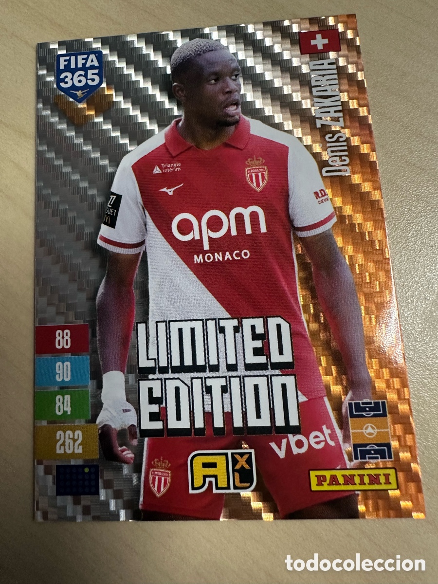 Trading cards: DENIS ZAKARIA MONACO LIMITED EDITION FIFA 365 2027 PANINI ADRENALYN XL